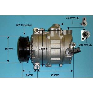 Compressor (AirCon Pump) VW Amorak 2.0 BiTDi Diesel (Mar 2012 to 2021)