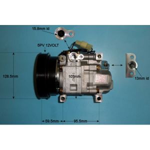 Compressor (AirCon Pump) Mazda 323 / 323F 1.9 Petrol (Aug 1998 to May 2004)