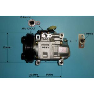 Compressor (AirCon Pump) Mazda Demio 1.3 16v Petrol (May 1998 to Jan 2000)