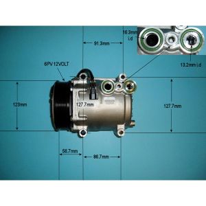 Compressor (AirCon Pump) Mazda 2 1.4 MZR-CD Diesel (Jan 2008 to Jun 2015)