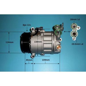 Compressor (AirCon Pump) Mazda 3 1.6 CD Diesel (Dec 2008 to May 2013)