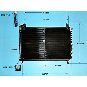 Condenser (AirCon Radiator) Mercedes S Class (W126) 2.5 260SE Petrol (Oct 1987 to Jun 1991)