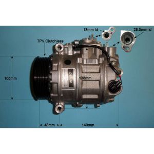 Compressor (AirCon Pump) Mercedes C Class (W203) 3.0 C320 CDi Diesel (Jan 2005 to Apr 2006)