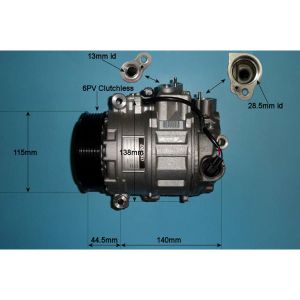 Compressor (AirCon Pump) Mercedes CLK (C209) 5.5 AMG Petrol (Feb 2003 to Feb 2004)