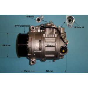 Compressor (AirCon Pump) Mercedes E Class (W211) 4.0 E420 CDi Diesel (Aug 2005 to Jul 2009)