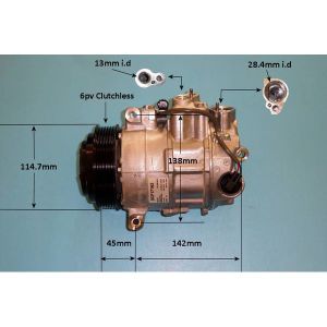 Compressor (AirCon Pump) Mercedes GLE (W166) 2015- 250 2.2d Diesel (Apr 2015 to Oct 2018)