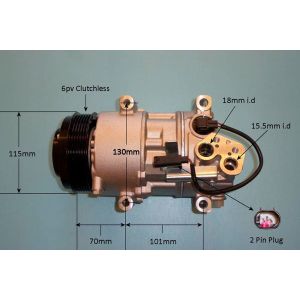 Compressor (AirCon Pump) Mercedes A Class (W169) 1.5 A160 Petrol Manual (Apr 2009 to Jun 2012)