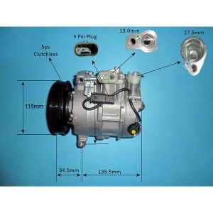 Compressor (AirCon Pump) Mercedes A Class (W176) 1.6 A 200 Petrol (Jun 2012 to May 2018)