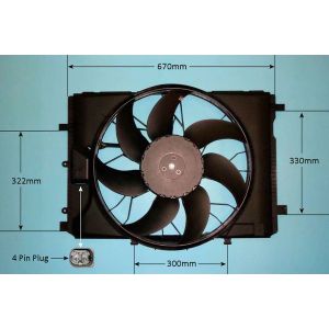 Condenser Cooling Fan Mercedes C Class (W203) 2.2 C200 CDi Diesel (May 2000 to May 2002)
