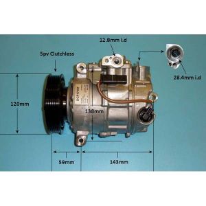 Compressor (AirCon Pump) Mercedes A Class (W176) 1.6 A 180 Petrol (Sep 2012 to May 2018)