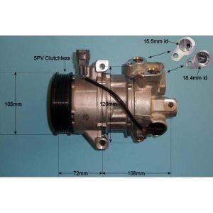 Compressor (AirCon Pump) Mitsubishi Colt MK6 04-12 1.5 Petrol (Jun 2004 to Sep 2008)