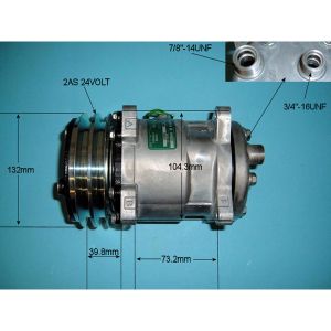 Compressor (AirCon Pump) Moxy Dump Truck MT36 DC12 Diesel (Jan 2000 to Jan 2002)