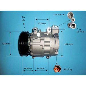 Compressor (AirCon Pump) Nissan Primera 2.0 Petrol (Feb 2002 to 2023)