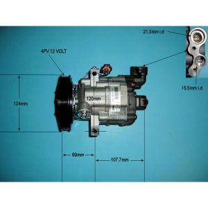 Compressor (AirCon Pump) Nissan Micra 1.2 16v Petrol (Jan 2003 to Dec 2007)