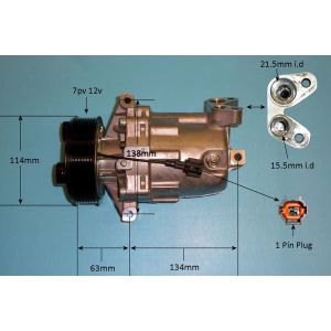 Compressor (AirCon Pump) Nissan Micra 1.6 Petrol (May 2005 to May 2010)