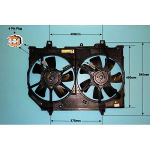 Radiator Cooling Fan Nissan X Trail 2.0 16v Petrol (Jul 2001 to Feb 2007)