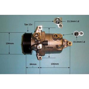 Compressor (AirCon Pump) Nissan Juke 1.6 CVTC Petrol (Aug 2014 to 2023)