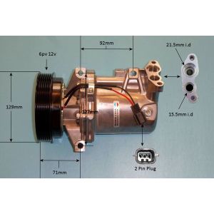 Compressor (AirCon Pump) Nissan Juke 1.5 DCi Diesel (May 2013 to May 2014)
