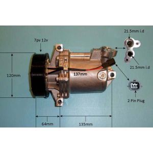 Compressor (AirCon Pump) Nissan Juke 1.2 DIG-Turbo Petrol (May 2014 to 2023)