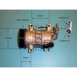 Compressor (AirCon Pump) Peugeot 2008 1.2 PureTech 82BHP Petrol (Jan 2016 to Dec 2019)