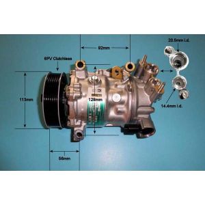 Compressor (AirCon Pump) Peugeot 2008 1.2 PureTech 130BHP Petrol (Jan 2015 to 2023)