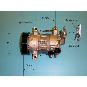 Compressor (AirCon Pump) Peugeot 2008 1.2 VTi Petrol (Mar 2013 to Dec 2018)