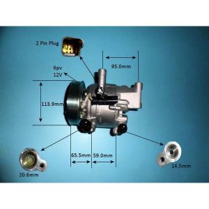 Compressor (AirCon Pump) Peugeot 108 1.0 VVTI Petrol (May 2014 to 2023)