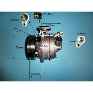 Compressor (AirCon Pump) Peugeot 108 1.2 Petrol (May 2014 to 2023)