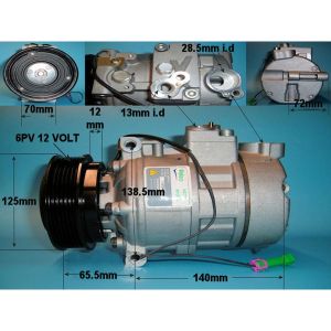 Compressor (AirCon Pump) Porsche 911 (996 Chassis) 1997-06 3.6 CARRERA S Petrol (Jun 2002 to Aug 2005)