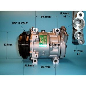 Compressor (AirCon Pump) Renault Clio MK2 1.4 Petrol (Mar 1998 to Mar 1999)