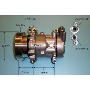 Compressor (AirCon Pump) Renault Clio MK2 1.4 Petrol (Mar 1999 to Sep 1999)