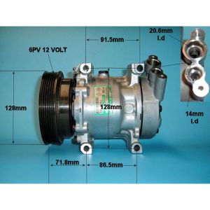 Compressor (AirCon Pump) Renault Clio MK2 1.4 Petrol (Apr 2003 to May 2005)