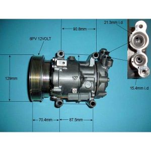 Compressor (AirCon Pump) Renault Clio Grandtour KRO/1 (2008-) 1.6 16v Petrol (Feb 2008 to 2023)