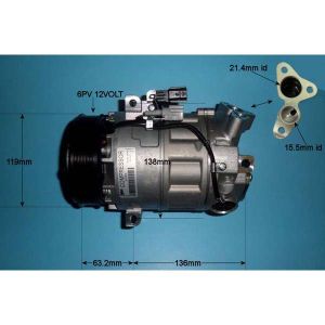 Compressor (AirCon Pump) Renault Grand Scenic 2.0 16v Petrol (Jan 2011 to 2023)
