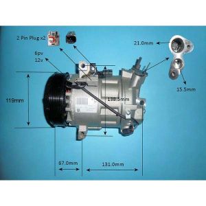 Compressor (AirCon Pump) Renault Clio MK4 (2012-) 1.6 RS Petrol (Nov 2012 to 2023)