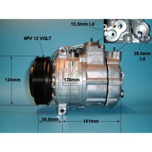 Compressor (AirCon Pump) Rover 45 2.0 24v V6 Petrol Automatic (Jan 2000 to Jul 2003)