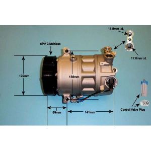 Compressor (AirCon Pump) Saab 9-5 2.0 TiD Diesel (May 2010 to 2023)