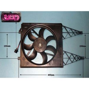 Condenser Cooling Fan Skoda Fabia MK2 1.2 Petrol (Mar 2010 to Nov 2014)