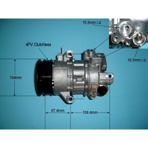Compressor (AirCon Pump) Smart / MCC For Four 1.5 BRABUS Petrol (May 2005 to Jun 2006)