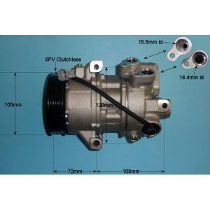 Compressor (AirCon Pump) Smart / MCC For Four 1.3 Petrol (Jan 2004 to Jun 2006)