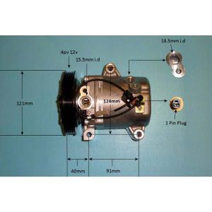 Compressor (AirCon Pump) Smart / MCC For Two Coupe 1.0 BRABUS Petrol (Jul 2007 to 2023)