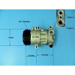 Compressor (AirCon Pump) Suzuki Swift 1.3 DDiS Diesel (Oct 2010 to 2023)