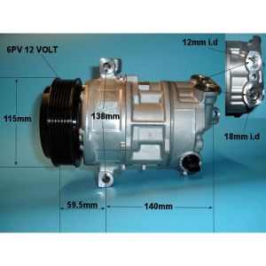 Compressor (AirCon Pump) Suzuki SX4 1.9 DDis Diesel (Jun 2006 to Jun 2009)