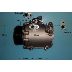 Compressor (AirCon Pump) Suzuki Swift 1.3 Petrol (Feb 2005 to 2023)