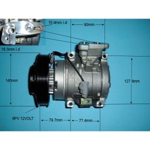 Compressor (AirCon Pump) Toyota Avensis 1.6 Petrol (Aug 2000 to Feb 2003)