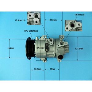 Compressor (AirCon Pump) Toyota Avensis 2.0 D4d Diesel (Apr 2003 to Jun 2005)