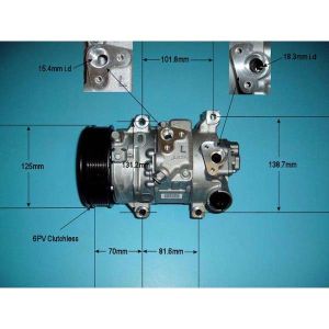 Compressor (AirCon Pump) Toyota Auris 1.8 VVTi Petrol (Mar 2007 to Sep 2012)