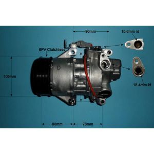 Compressor (AirCon Pump) Toyota Auris 1.3 VVTi Petrol (May 2009 to Sept 2012)
