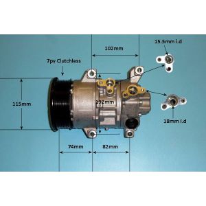 Compressor (AirCon Pump) Toyota Auris 2.0 D4D Diesel (Oct 2012 to Dec 2018)