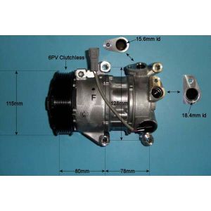 Compressor (AirCon Pump) Toyota Yaris 1.4 D4D Diesel (Sep 2011 to Jul 2014)
